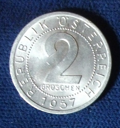 1957 Austria 2 Groschen UNC