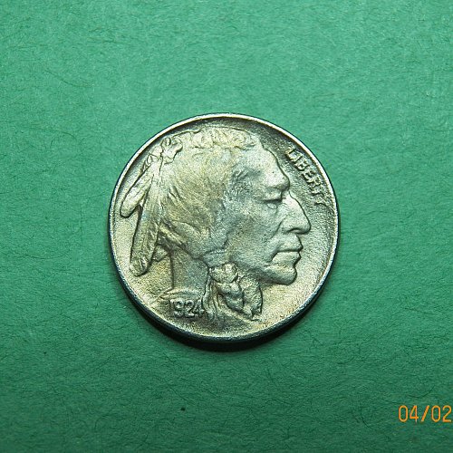 1924 P Buffalo Nickel Almost Uncirculated Coin  L94