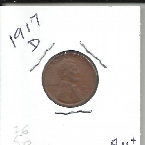 1917 D Lincoln Wheat Cent  Cent