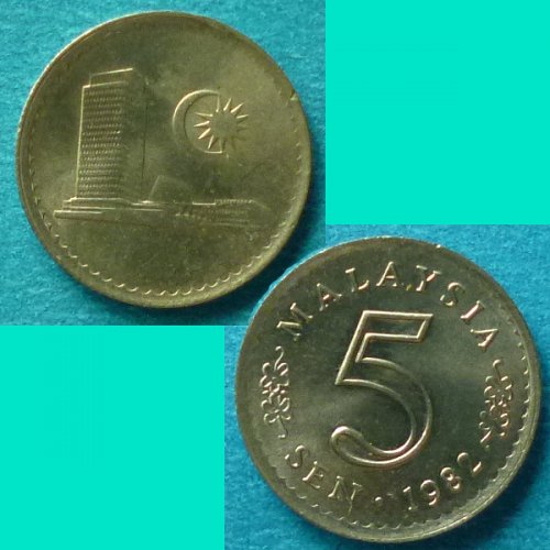 Malaysia 5 Cents 1982 km 2
