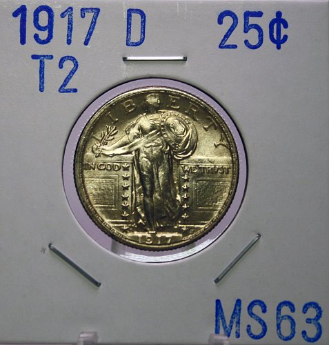 1917 D T2 STANDING LIBERTY QUARTER