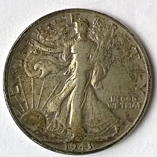 1943 P Walking Liberty Half Dollar - 8 Photos!