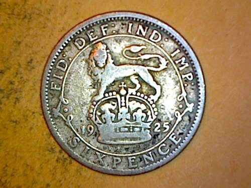 Great Britain 1925 6 Pence Silver
