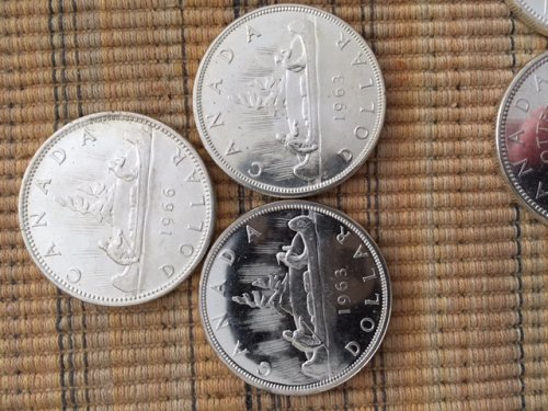 LOT OF CANADIAN SILVER DOLLARS