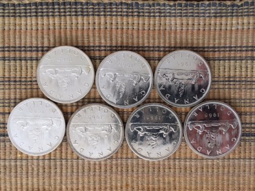 LOT OF CANADIAN SILVER DOLLARS