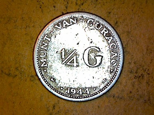 Netherlands 1944 1/4 Gulden Silver
