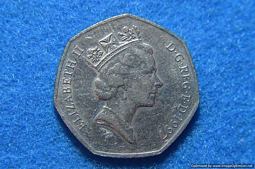 GREAT BRITAIN 1997 FIFTY PENCE 13.5G COPPER/NICKEL