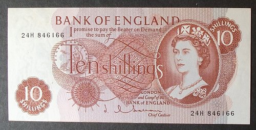 Great Britain P373b 10 Shillings XF