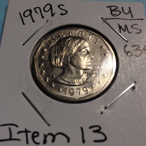 1979 S Susan B Anthony dollars BU/mS63+ filled s