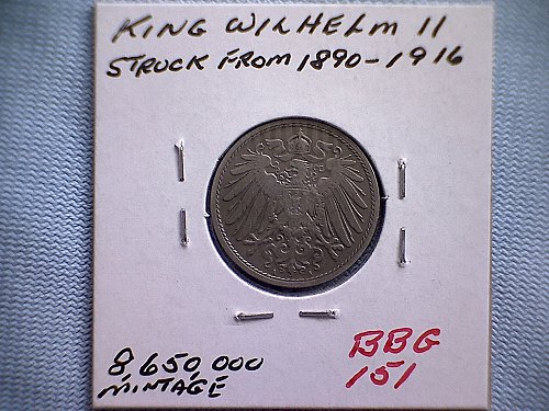 1905 A GERMANY TEN PFENNIG