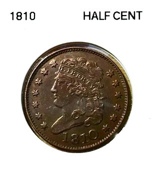 1810 P Classic Head Half Cent ☆