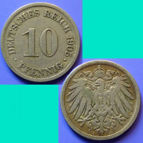 Germany Empire 10 Pfennig 1905 A km 12