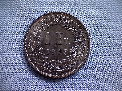 1968 B  SWITZERLAND ONE FRANC