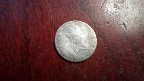 1857 3 cent silver rare date nice coin