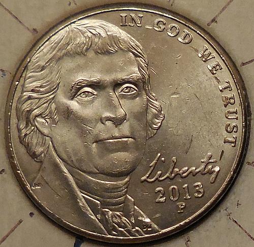✅2013-P Jefferson Nickel Major Trail Die with Wavy Steps.✅