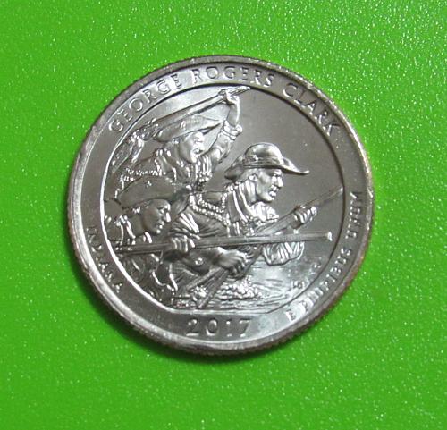 2017-P 25 Cents George Rogers Clark Indiana National Parks America Beautiful Qua