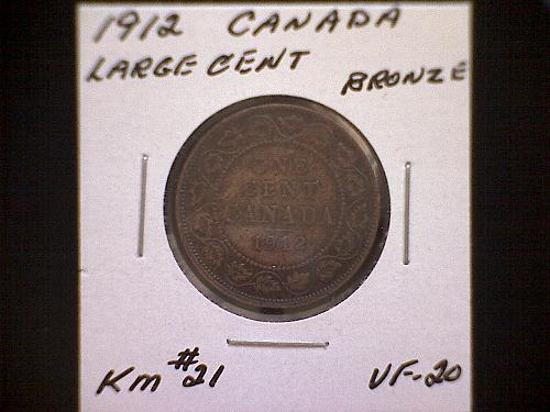 1912 CANADA LARGE CENT KING GEORGE V