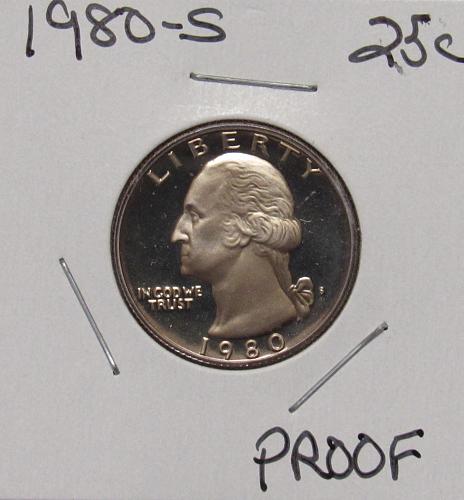 1980 S Proof Washington Quarter