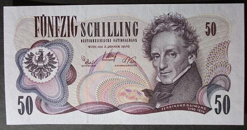 Austria P143a 50 Schilling AU++