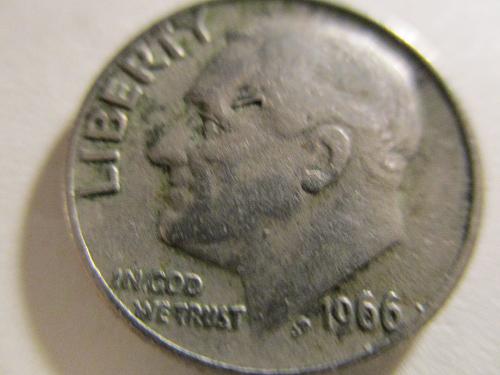 Unusual error 1966 P Roosevelt Dimes