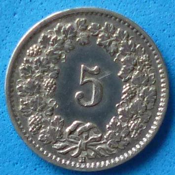 Switzerland 5 Rappen 1938 km 26b