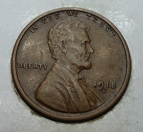 1918-S Extra Fine Lincoln Wheat Cent  ( 1694)