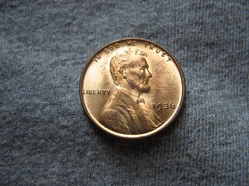 1936 P Lincoln Wheat Cent - RD