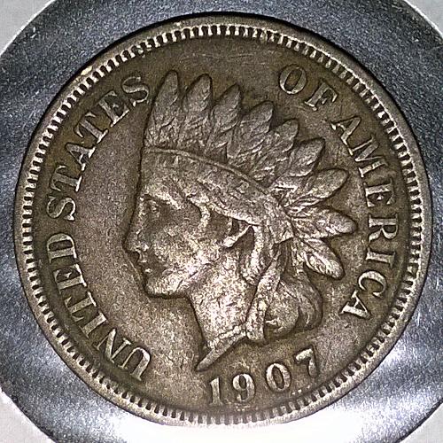 1907 P Indian Head Cent - 6 Photos!