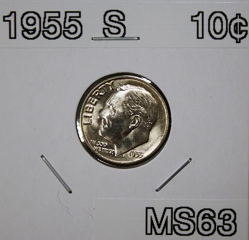 1955 S Roosevelt Dime