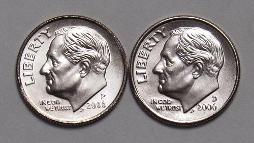 2006 P&D Roosevelt Dimes in BU
