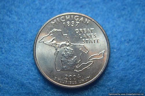 2004 P Michigan 50 States and Territories Quarters