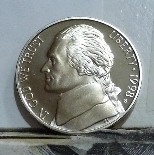 1998-S Gem Proof Jefferson Nickel  # 6517