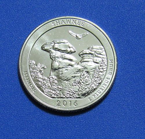 2016-S 25 Cents Shawnee Illinois National Parks America the Beautiful Quarter