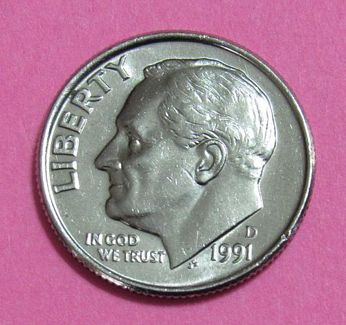 1991-D 10 Cents Roosevelt Dime