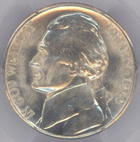 1943 D Jefferson Nickel PCGS MS65