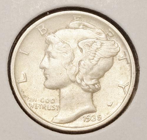 1935 P Mercury Dime