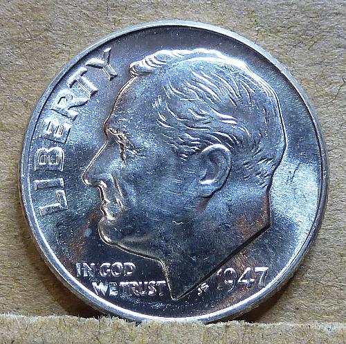 1947 P Brilliant Uncirculated Roosevelt Dime ( 1171 )