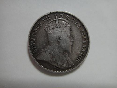 CANADA 5 Cents 1907 Very Fine-20 Nice Light Pearl Grey Silver Color!