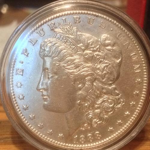 1888 S Morgan Dollar AU