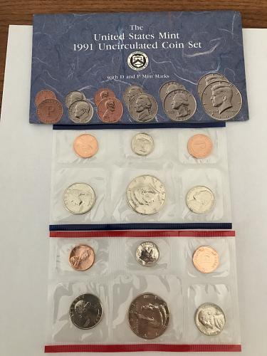 1991 P&D Uncirculated Mint Set