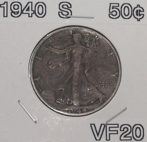 1940 S Walking Liberty Half Dollar