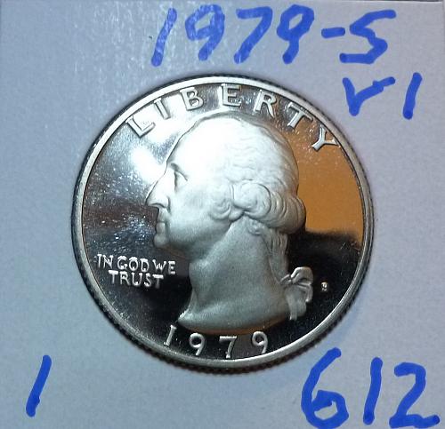 1979-S PROOF VARIETY #1 Washington Quarter ( 612 )