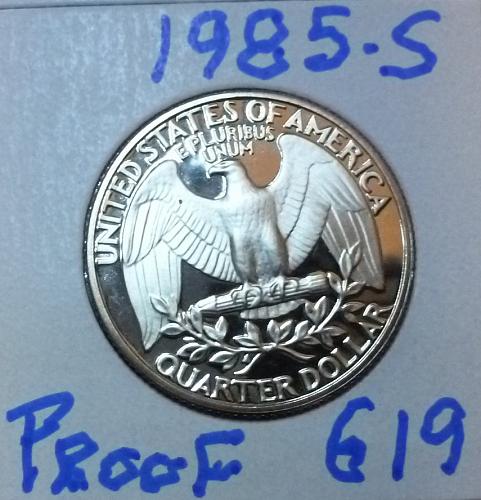 1985-S PROOF Washington Quarter ( 619 )