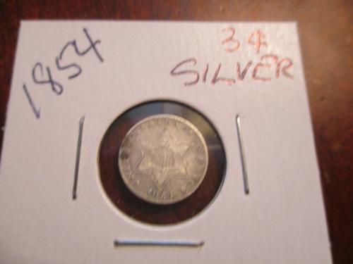 1854 3 cent silver higher grade