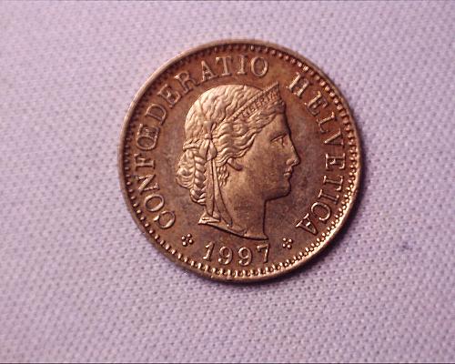 1997 Confoederatio Helvetica 5 Coin