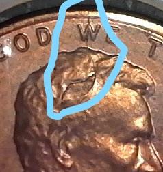 2010 P Lincoln Shield Cent Small Cent Obv Die Crack/Break