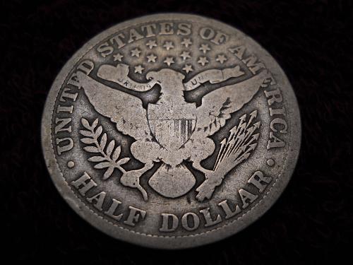 1907 (P) Barber Half Dollar.  Good Grade.  Original Uncleaned Surfaces.