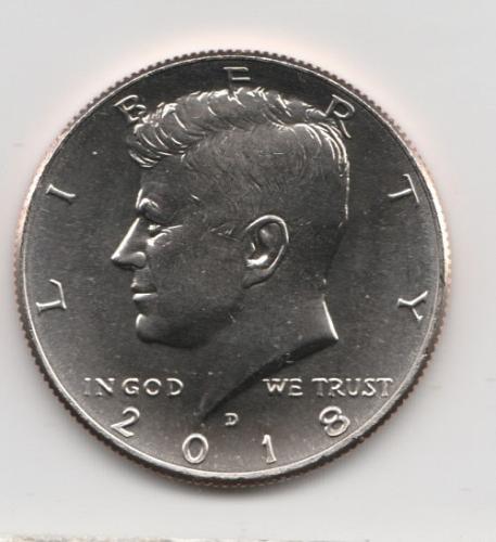 2018 D Kennedy Half Dollars - #1