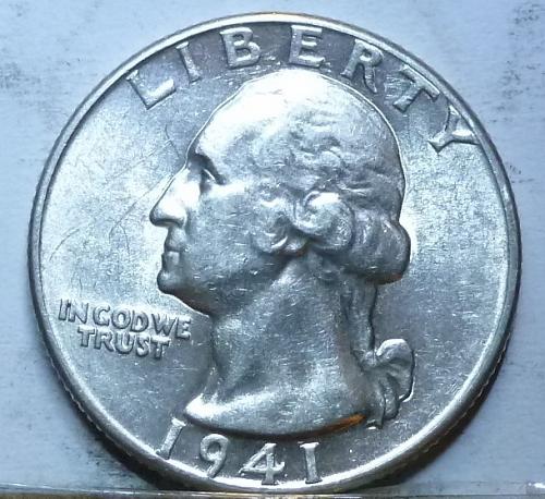 1941-P GEM BRILLIANT UNCIRCULATED Washington Quarter  BU # (1752)