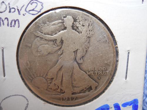 1917-D Obverse Mint Mark.  Good Grade.  LC#2